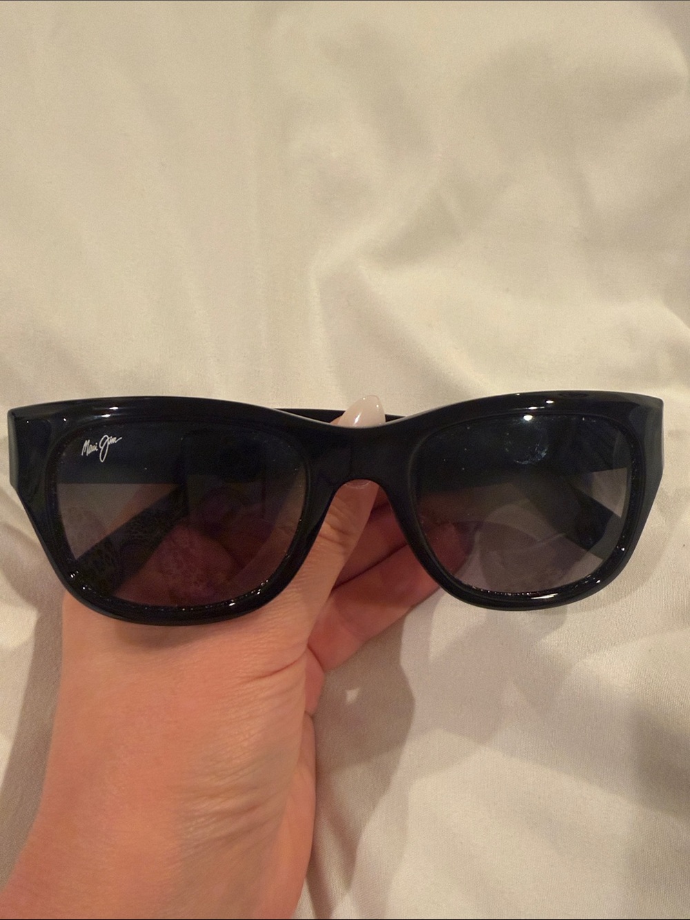 Maui Jim Black Gloss Cat-Eye Sunglasses